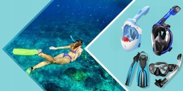 Детская полнолицевая маска для сноркелинга XS OceanX
