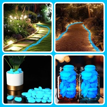 ФЛУОРЕСЦЕНТНЫЕ КАМНИ, СВЕТЯЩАЯСЯ ГАЛЬКА 100 шт, ДЛЯ САДА И УКРАШЕНИЯ