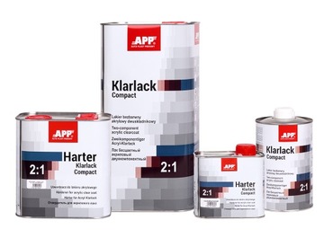 Lakier bezbarwny samochodowy 1L + utwardzacz 0,5L APP Klarlack Compact 2:1