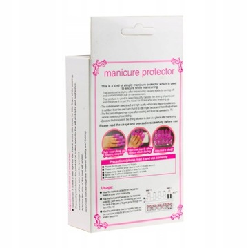 10x Klipsy ochronne do pomalowanych paznokci PINK
