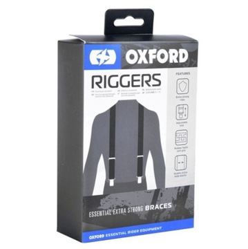 OXFORD Riggers Черные подтяжки для брюк