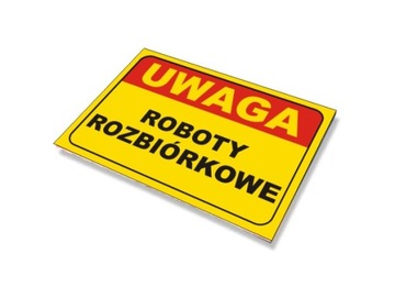 TABLICA ROBOTY ROZBIÓRKOWE 20x30 CM pcv 3mm