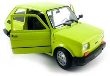 FIAT 126P MALUCH MODEL METAL WELLY 1:21 ZIELONY