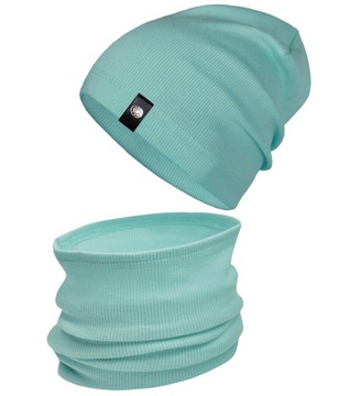 Komplet CZAPKA + TUBA komin beanie PRĄŻEK r. 54-56
