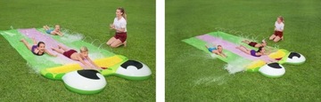 ВОДНАЯ ГОРКА тройная BESTWAY SLIDE 488см Лягушка