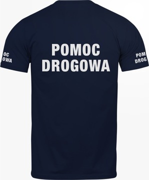 BAWEŁNIANY T-SHIRT ODBLASKOWY POMOC DROGOWA