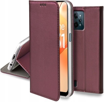 Etui SMART MAGNET CASE SZKŁO 9H do Realme C31