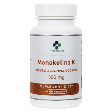 Monakolina K 500 mg Ekstrakt z czerwonego ryżu