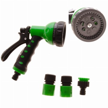 МНОГОФУНКЦИОНАЛЬНЫЙ САДОВЫЙ ДОЖДЕВАТЕЛЬ НАБОР ШЛАНГА-ПИСТОЛЕТА СОЕДИНИТЕЛИ + наконечник