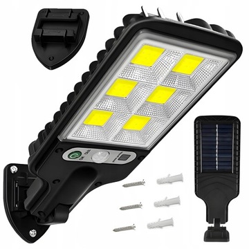 MOCNA LAMPA SOLARNA LED CZUJNIK ZMIERZCHU I RUCHU