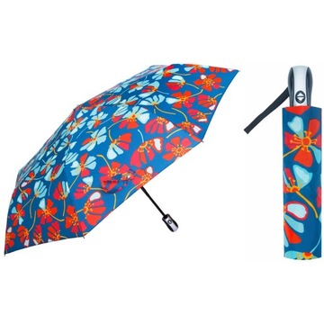 Automatyczna składana parasolka damska z pokrowcem polskiej marki Parasol