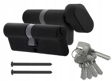 KOMPLET WKŁADEK 45/30+G30/45 SYST. 1 KLUCZA CZARNE