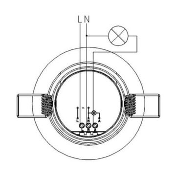 Потолочный утопленный PIR-светодиодный датчик движения, регулировка датчика, серебристый, 360°