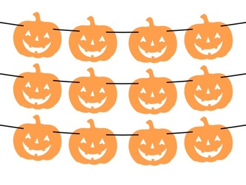 Girlanda Dynie Dekoracja Halloween 500cm 12szt