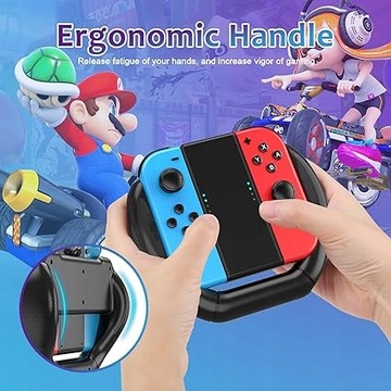Zestaw 3 uchwytów HSTOP kompatybilny z przełącznikiem Nintendo