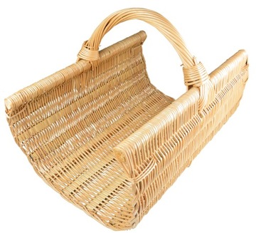 ПЛЕТЕНАЯ ДЕРЕВЯННАЯ КОРЗИНА Каминная корзина БОЛЬШАЯ XL