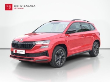 Skoda Karoq Crossover Facelifting 2.0 TDI SCR 150KM 2022 Skoda Karoq Hak, Matrix, ACC, Grzane fotele i szyba przednia, Kamera, keyl