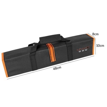 ГРИЛЬНЫЙ НАБОР СТОЛОВЫХ ПРИБОРОВ ДЛЯ ГРИЛЯ 5 ПРЕДМЕТОВ + СУМКА