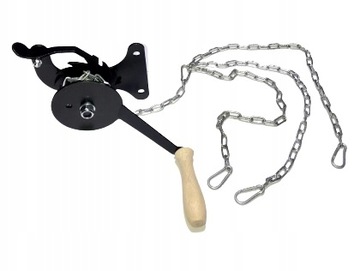 KOŁOWROTEK ŁAŃCUCH ROLKA RUSZT chromowany fi- 70cm