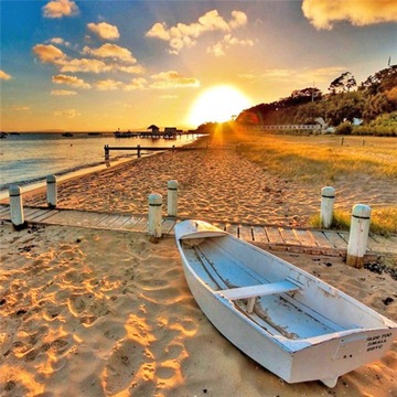 HAFT DIAMENTOWY MOZAIKA DIAMENTOWA ZESTAW XXL 5D DLA DZIECI 30*30 PLAŻA