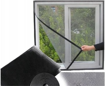 MOSITIERA DO OKNA STANDARD 150X130 CM ANTRACYTOWA CZARNA