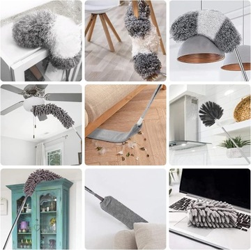 ЩЕТКА ДЛЯ ПЫЛИ ТЕЛЕСКОПИЧЕСКАЯ ЩЕТКА ДЛЯ ПЫЛИ 6В1 5 КОНЦОВ 285СМ XXL