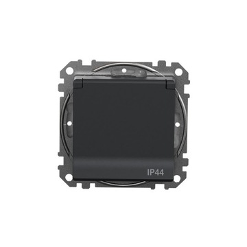 SCHNEIDER SEDNA DESIGN GNIAZDO IP44 PRZESŁ. CZARNY