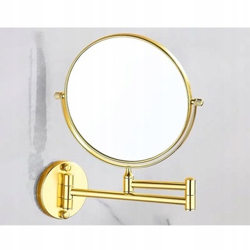 Зеркало для макияжа настенное - Золото