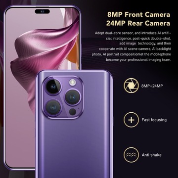 Ультратонкий телефон 15 pro max с разблокировкой по лицу, 4G, 6,6 дюйма, с наушниками Bluetooth