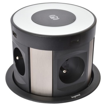 Gniazdo do mebli 4X2P z USB typ A+C indukcyjna