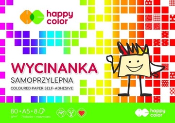 HAPPY COLOR BLOK WYCINANKA SAMOPRZYLEPNA 8 KARTEK