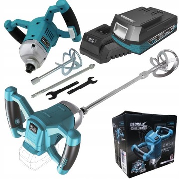 АККУМУЛЯТОРНЫЙ СМЕСИТЕЛЬ ДЛЯ БЕТОННОГО РАСТВОРА 18В2Ач DEDRA