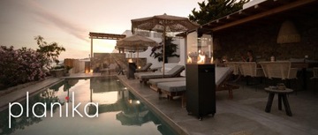 Террасный газовый обогреватель PLANIKA FARO, черный + бесплатная КРЫШКА