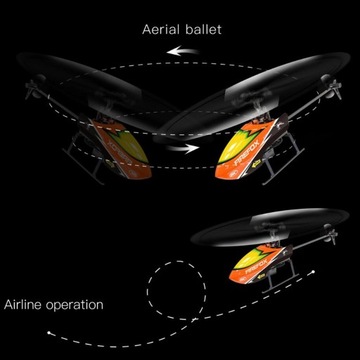 4-kanałowy mini helikopter RC w kolorze pomarańczowym