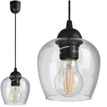 Szklana Lampa Wisząca Plafon Geometryczne Klosze