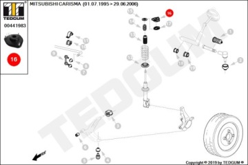 КРЕПЛЕНИЕ ПЕРЕДНЕГО АМОРТИЗАТОРА ЛЕВОЕ ПРАВОЕ MITSUBISHI
