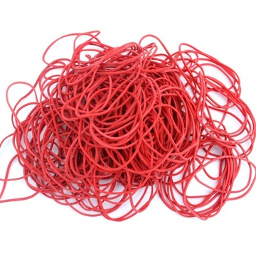 GUMKI RECEPTURKI MOCNE 50 mm x 1,5 mm CZERWONE 1 KG