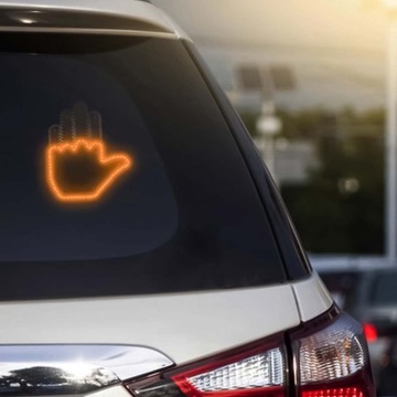 Индикатор жестов руки для заднего стекла для пилота среднего пальца автомобиля