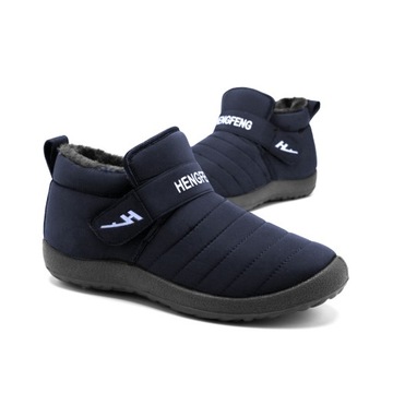 ЗИМНИЕ СНЕЖНЫЕ БОТИНКИ С УТЕПЛЕННЫМ ТЕМНО-СИНИМ УНИСЕКС 43