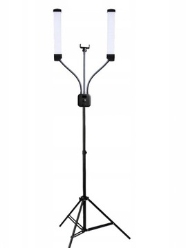 LAMPA LED DO RZĘS I ZDJĘĆ MAKIJAŻU POLLUKS PODWÓJNA ZE STATYWEM LAMPKA