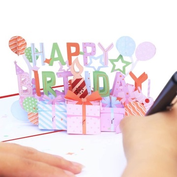 Игра светящаяся открытка на день рождения 3D светодиодный подарок на день рождения День рождения