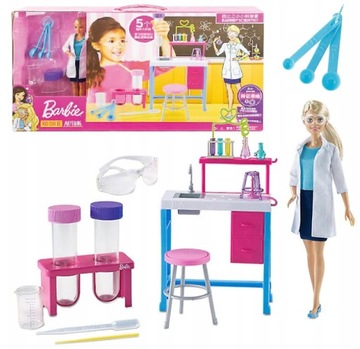LALKA BARBIE ZESTAW NAUKOWIEC LABORATORIUM GBF78
