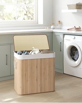 Kosz na pranie 150l odcienie brązu i beżu