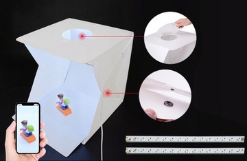 БЕСТЕННАЯ ФОТОТЕНТА 40 СМ СВЕТОДИОДНАЯ ДЛЯ ФОТОГРАФИЙ