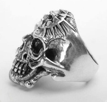Кольцо-печатка Череп велосипед Панк Готический подарок