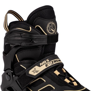 РОЛИКОВЫЕ КОНЬКИ NILS ЧЕРНЫЕ И БЕЖЕВЫЕ L(39-42) NA14174 РОЛИКОВЫЕ КОНЬКИ АЛЮМИНИЕВЫЕ ЛОЗЫ