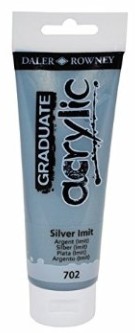 Farba akrylowa Rowney GRADUATE silver imit 702