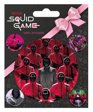 Naklejki zestaw 5 sztuk Squid Game Soldiers