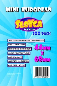 Sloyca Koszulki Mini European Premium 44x68 100szt
