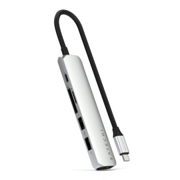 Satechi 6-in-1 Usb-c Slim Multiport Adapter – hliníkový adaptér pro